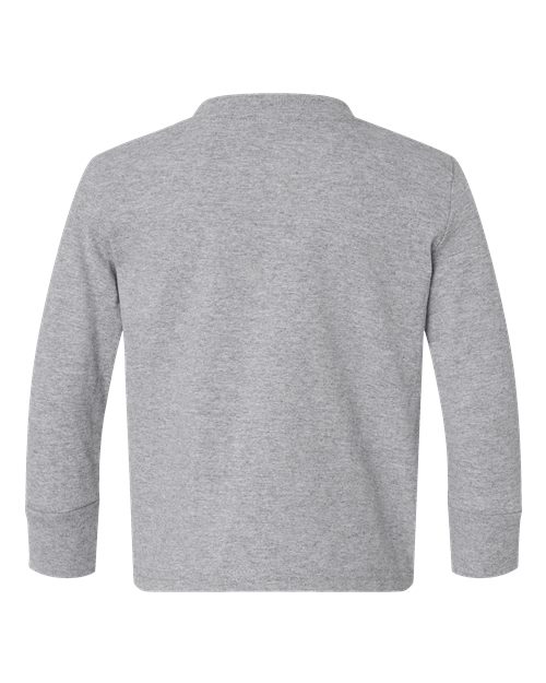 Toddler Cotton Jersey Long Sleeve Tee - Heather Back