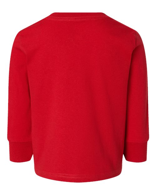 Toddler Cotton Jersey Long Sleeve Tee - Red Back