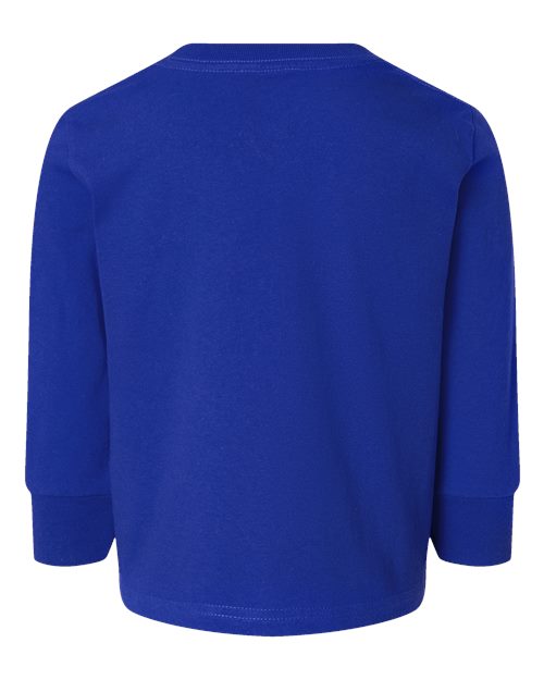 Toddler Cotton Jersey Long Sleeve Tee - Royal Back