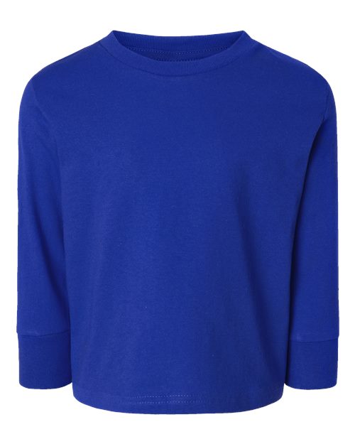 Toddler Cotton Jersey Long Sleeve Tee - Royal Front