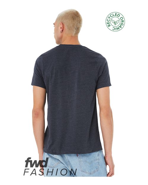 Unisex FWD Fashion Jersey Recycled Organic Tee - Heather Navy Back