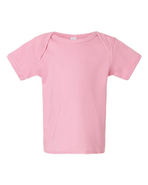 Infant Baby Rib Tee - Pink Front