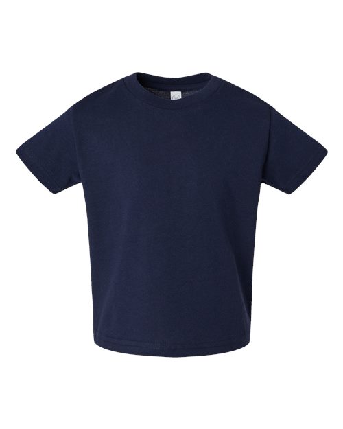 Toddler Cotton Jersey Tee - Navy Front