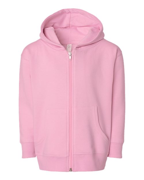 Toddler Full-Zip Fleece Hoodie Sweatshirt - Pink Front