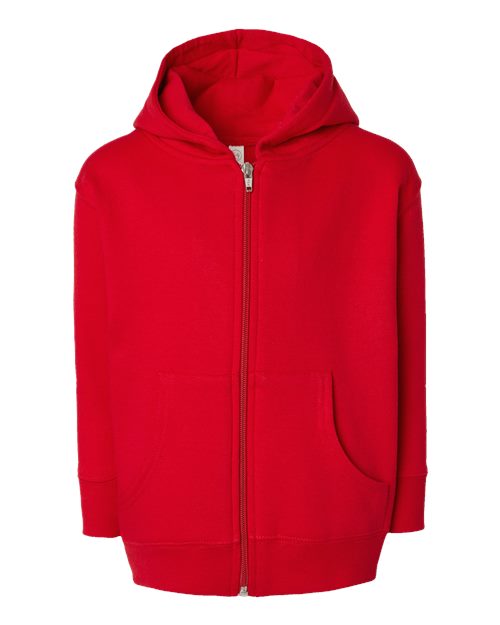 Toddler Full-Zip Fleece Hoodie Sweatshirt - Red Front