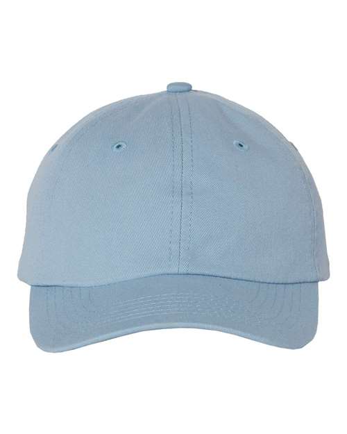 Youth Small Fit Bio-Washed Dad Hat - Baby Blue Front