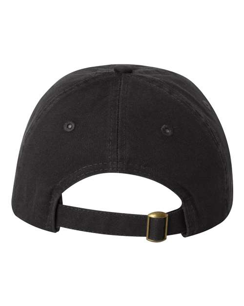 Youth Small Fit Bio-Washed Dad Hat - Black Back