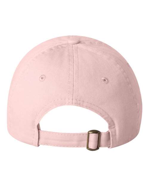 Youth Small Fit Bio-Washed Dad Hat - Light Pink Back