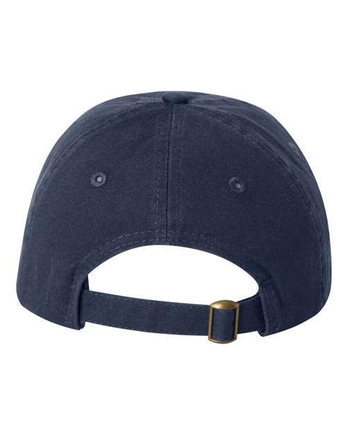 Youth Small Fit Bio-Washed Dad Hat - Navy Back