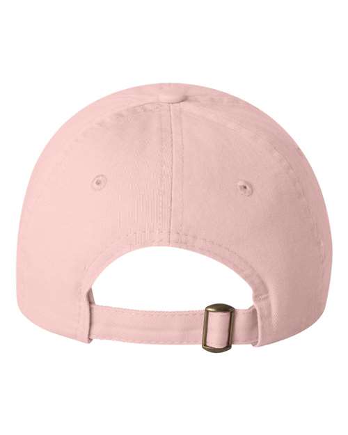 Youth Small Fit Bio-Washed Dad Hat - Pink Back