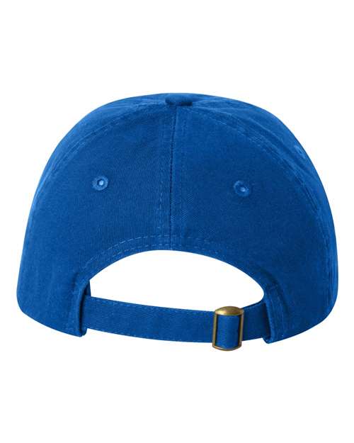 Youth Small Fit Bio-Washed Dad Hat - Royal Back