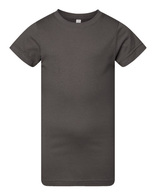 Girls' Fine Jersey Tee - Charcoal Front