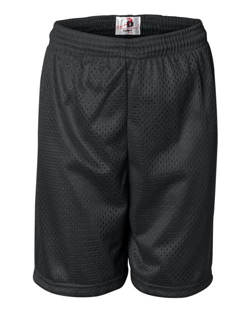 Youth Pro Mesh 6" Shorts - Black Front