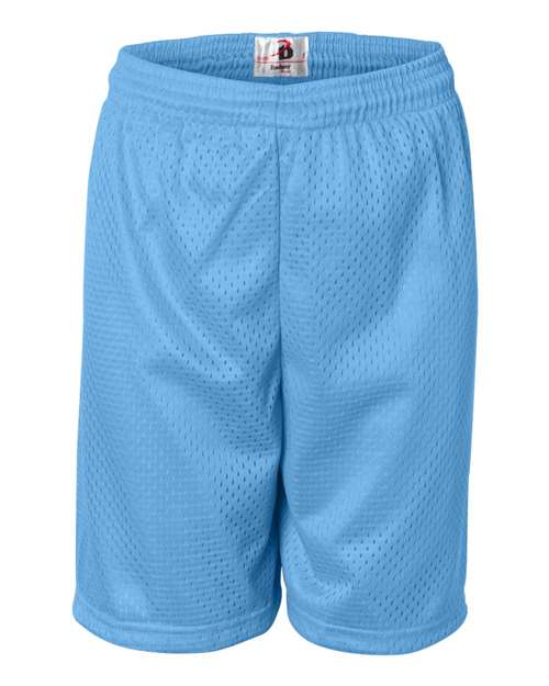 Youth Pro Mesh 6" Shorts - Columbia Blue  Front
