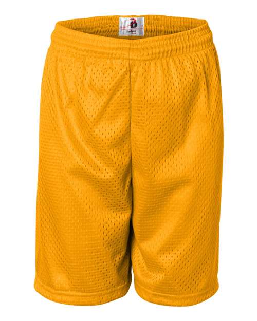 Youth Pro Mesh 6" Shorts - Gold Front