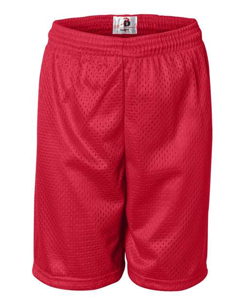 Youth Pro Mesh 6" Shorts - Red Front