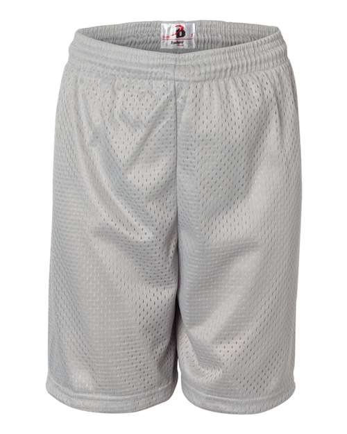 Youth Pro Mesh 6" Shorts - Silver Front