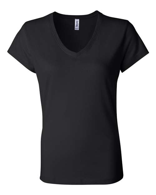 Women’s Jersey V-Neck Tee - Black Front