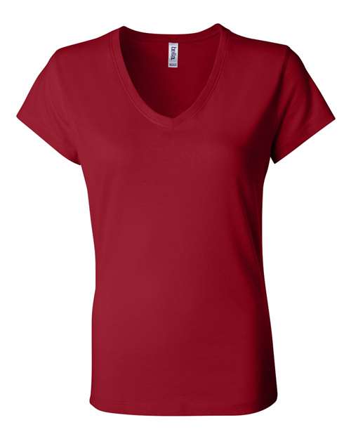 Women’s Jersey V-Neck Tee - Red Front