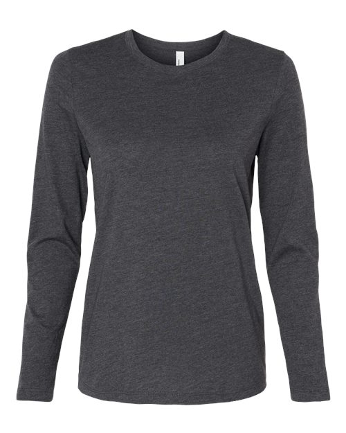 Women’s Jersey Long Sleeve Tee - Dark Grey Heather Front