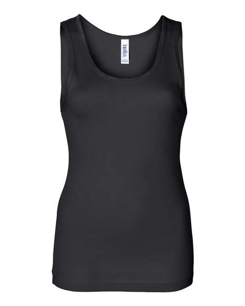 Women's Baby Rib Tank - Black Front