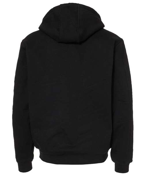 Men's Crossfire Heavyweight Power Fleece Hooded Jacket with Thermal Lining - Black Back