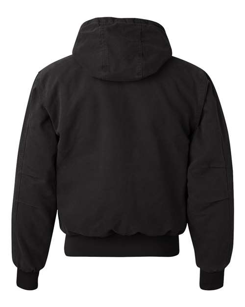 Men's Tall Cheyenne Boulder Cloth™ Hooded Jacket with Tricot Quilt Lining - Black Back