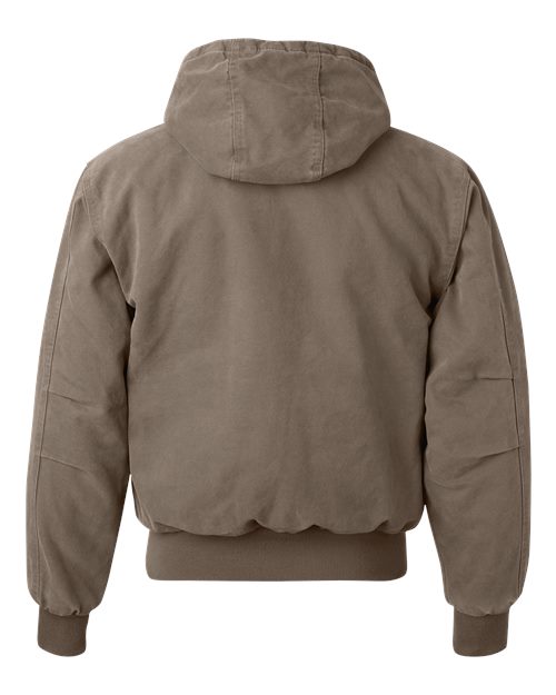 Men's Tall Cheyenne Boulder Cloth™ Hooded Jacket with Tricot Quilt Lining - Gravel Back