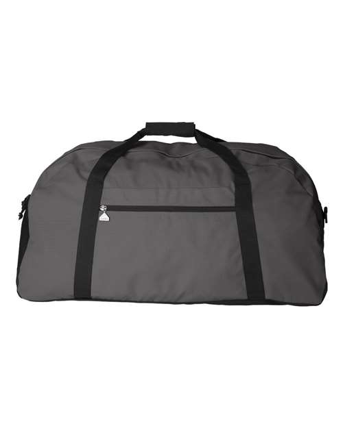 Large Ripstop Duffel Bag - Graphite/ Black Front