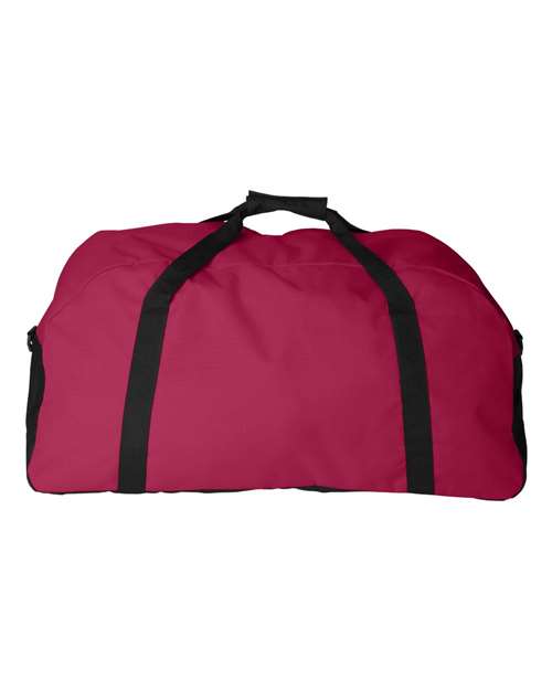 Large Ripstop Duffel Bag - Red/ Black Back