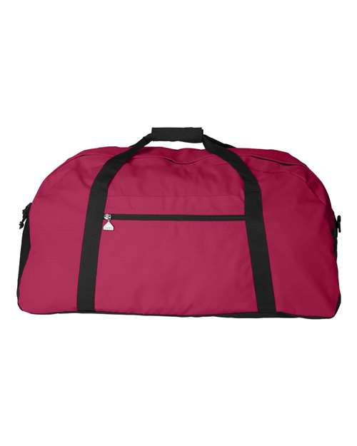Large Ripstop Duffel Bag - Red/ Black Front