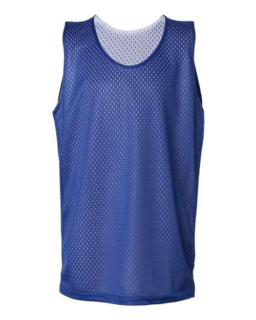 Youth Pro Mesh Reversible Tank Top - Royal/ White Front