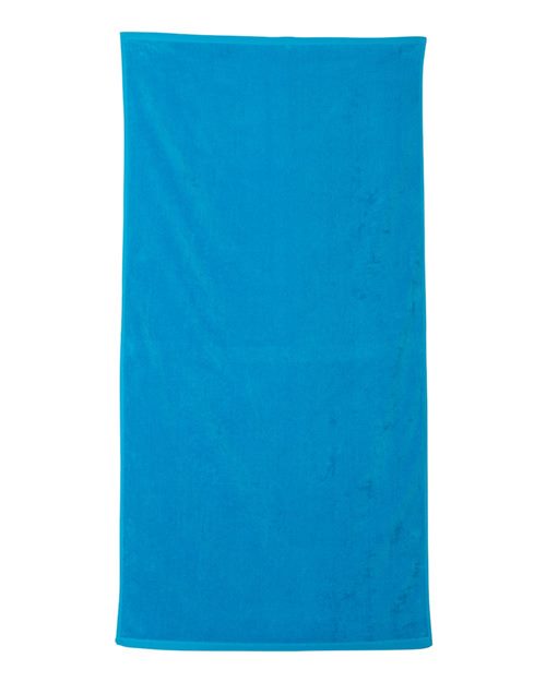 Velour Beach Towel - Purple Front