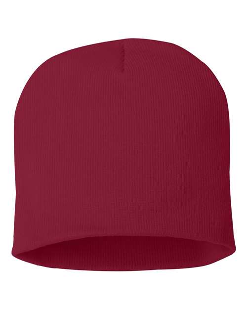 8" Beanie - Cardinal Back
