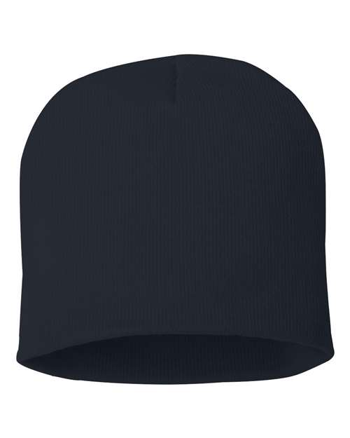 8" Beanie - Navy Back