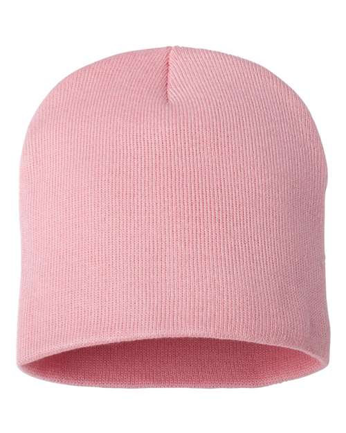 8" Beanie - Pink Back