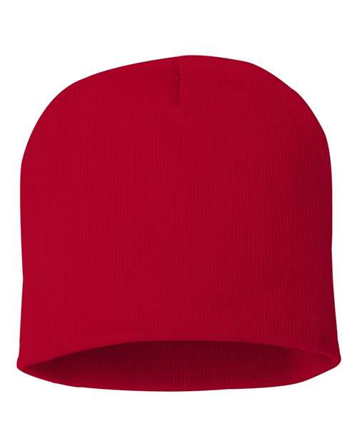 8" Beanie - Red Front