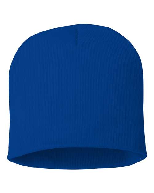 8" Beanie - Royal Blue Back