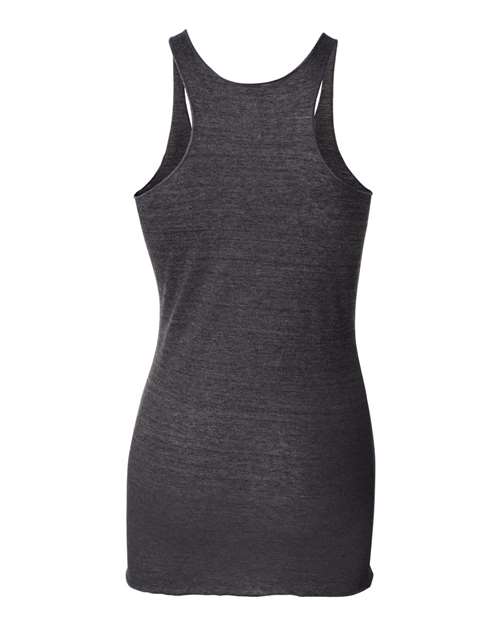 Women's Triblend Racerback Tank - Charcoal Black Triblend Back