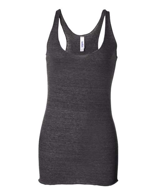 Women's Triblend Racerback Tank - Charcoal Black Triblend Front