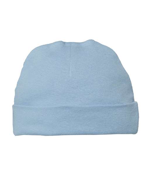 Infant Baby Rib Beanie - Light Blue Front