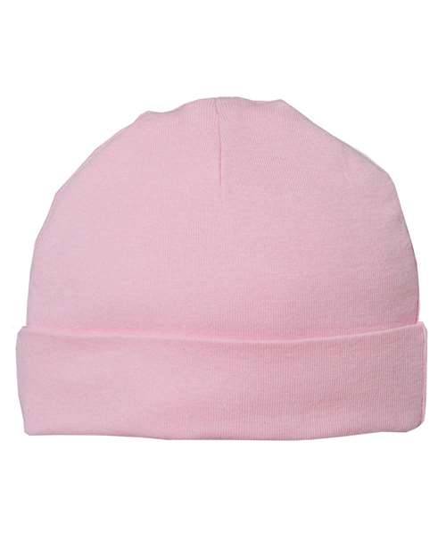 Infant Baby Rib Beanie - Pink Back