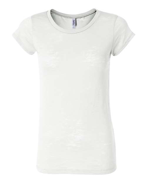 Women's Burnout Tee - White Front