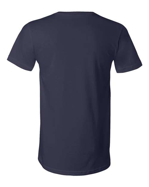 Unisex Jersey V-Neck Tee - Navy Back