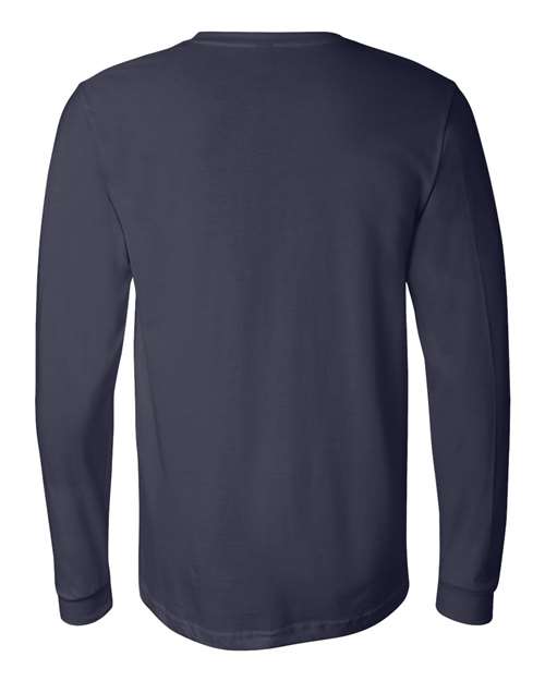 Unisex Jersey Long Sleeve Tee - Navy Back