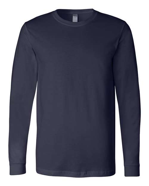 Unisex Jersey Long Sleeve Tee - Navy Front