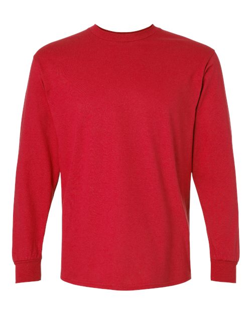 Gildan Unisex Ultra Cotton® Long Sleeve T-Shirt - Red Front