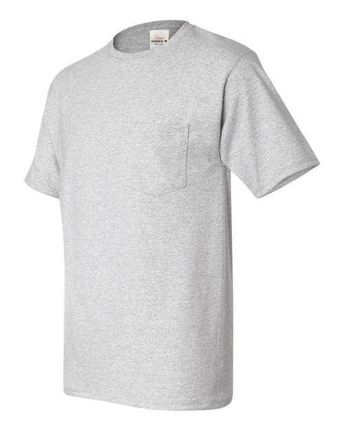 Hanes Unisex Authentic Pocket T-Shirt - Side