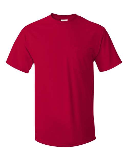 Men's Authentic Pocket T-Shirt - Deep Red Front
