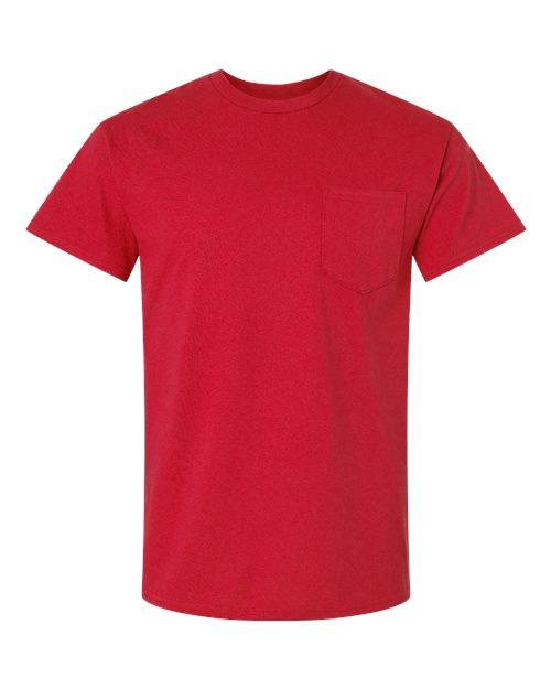 Gildan Unisex Ultra Cotton® Pocket T-Shirt - Red Front